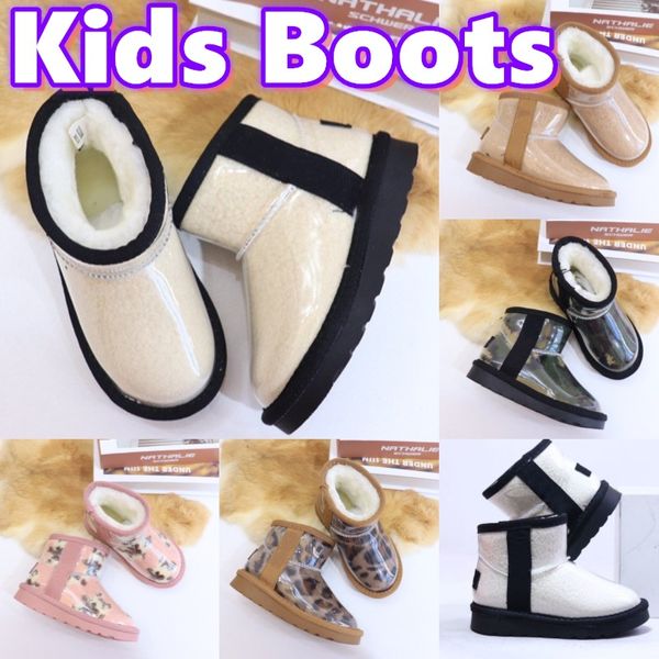 Botas infantis para crianças uggi Austrália Bota quente meninos Mini meninas sapatos de neve Crianças bebê designer botas de inverno jovens