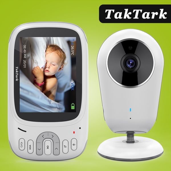 Câmera de monitoramento de bebê 3,2 polegadas sem fio de vídeo Monitor de bebê Visão noturna Câmera de segurança Babyphone Interfone Monitoramento de temperatura Babá 230621