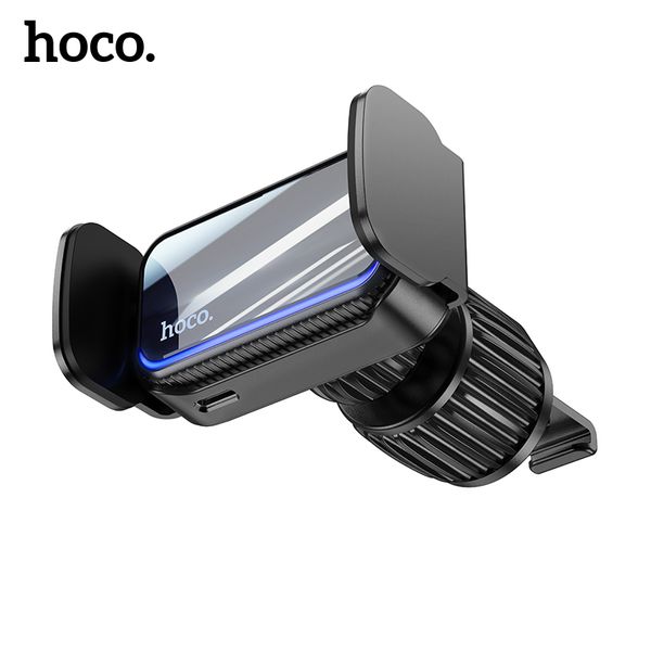 Soporte de teléfono de coche eléctrico HOCO en soporte de montaje de salida de aire automático de coche soporte de teléfono móvil Universal para iPhone 13 Samsung Xiaomi
