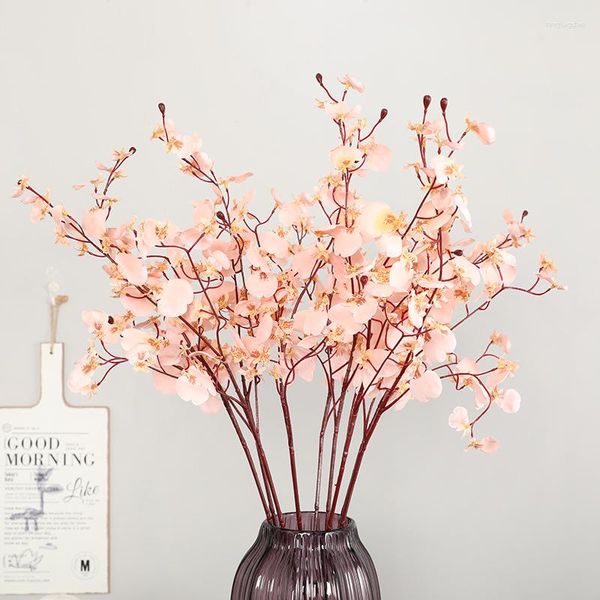 Flores decorativas planta simulada Stokesia pavão artificial dançando orquídea árvores bonsai variedade aleatória sem vaso de flores