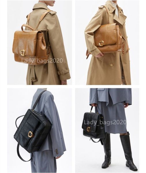 Songmont Bags Song Mochila Chocolate Series 16 polegadas Grandes Mochilas Femininas Couro de Luxo Computador Nicho Designer Top Lady Crossbody Tofu Bolsa 13 polegadas