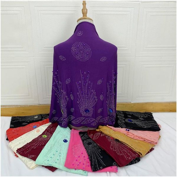 Roupas étnicas PEDIDOS NO ATACADO 12 unidades/dúzia Lenço KASHKHA Tamanho pequeno Algodão Dubai Islâmico Hijab Headtie Turbante 60 180cm