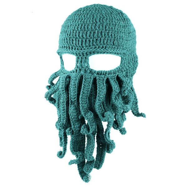 Cappelli da esterno COZOK Azarxis Beard Hat Beanie Knit Pirate Winter Warm Octopus Antivento Divertente Spoof Stupid Squid Mask per uomo Donna 230621