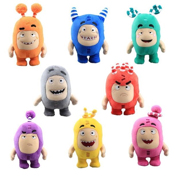 Bambole di peluche 8 pz / lotto Oddbods Cartoon 18CM Fuse Jeff t Odd ZEE Bods Peluche ripiene Bambola giocattolo per bambini Regali PP Cotone Decorazione domestica 230621