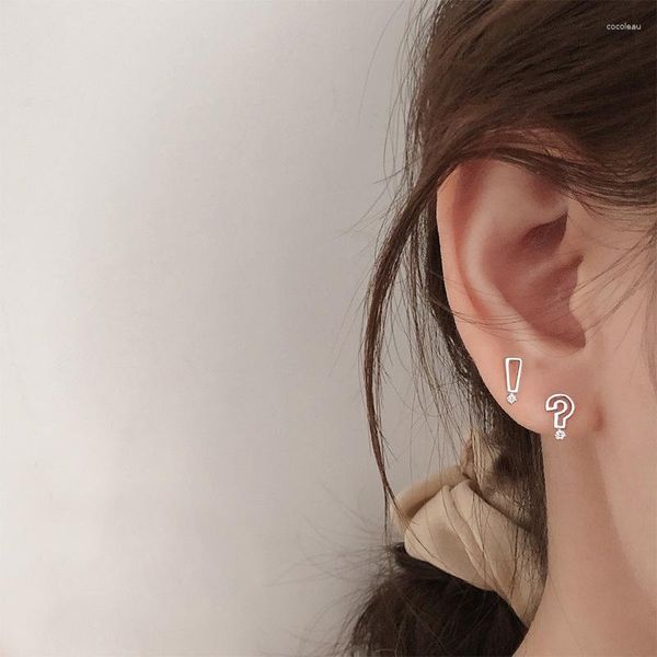 Ohrstecker Fragezeichen Charakter für Frauen Männer asymmetrische Mode koreanische trendige Paar weibliche Geschenk Schmuck BOYULIGE