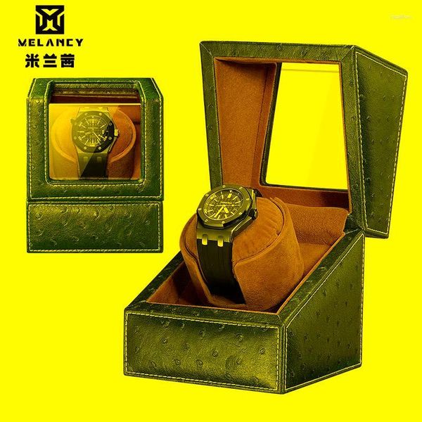 Scatole per orologi Custodie Scatola avvolgitore Organizzatore in LEGNO Orologi meccanici automatici Carica Remontoir Montre Agitatore motore in LEGNO Caricatore orologi rotante