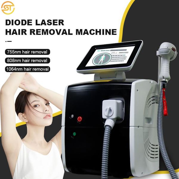 Профессиональный немецкий барный диодный лазер для удаления волос, ледяной диодный лазер, трехволновой диодный аппарат, лазер для депиляции, удаление волос