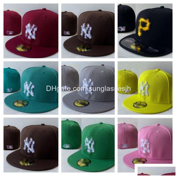 Cappellini da baseball Cappellini aderenti con logo di tutte le squadre Cappello snapback di design Classico Hip Hop Boston Baskball regolabile Sport all'aria aperta Ricamo piatto Dhlkf