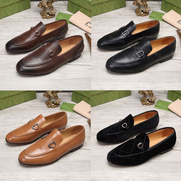 Designer-Kleiderschuhe Herren-Loafer Echtes Leder Braun Schwarz Herren-Wildleder Lässige Slip-On-Hochzeitsschuhe mit Box 38-46