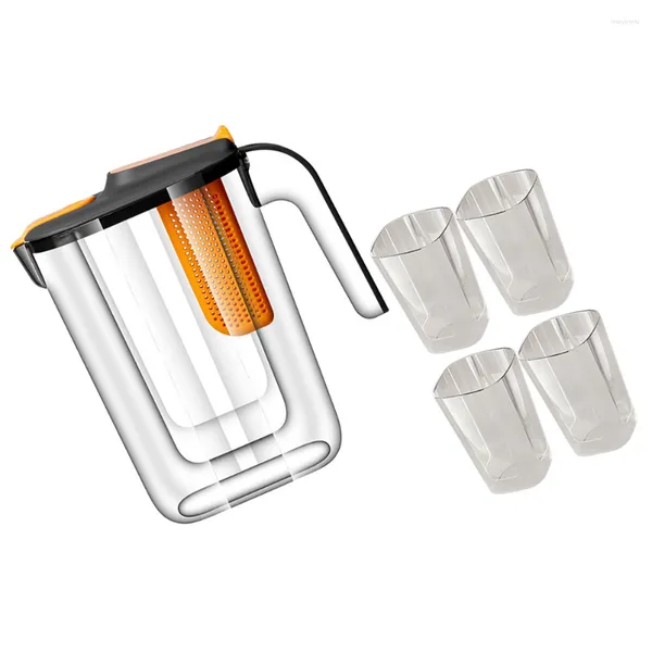 Set di stoviglie Brocca per acqua fredda Barattolo per succo Caraffa per bevande Caraffa per bevande in plastica Feste per tè Dinette