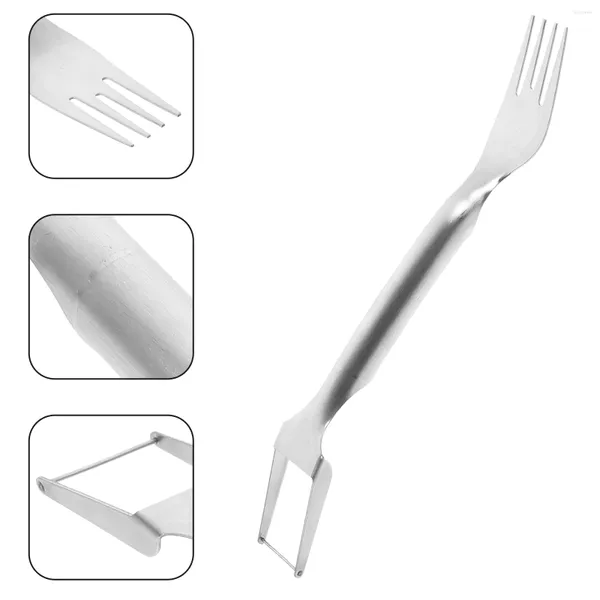 Set di stoviglie Utensile da taglio per melone Acciaio inossidabile creativo Cubo di anguria a doppio scopo Frutta 25.3X3.2X3CM Argento