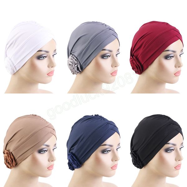 Lenço de baixo feminino macio gorro hijab elástico muçulmana gorro feminino turbante bandana turbante capa mujer