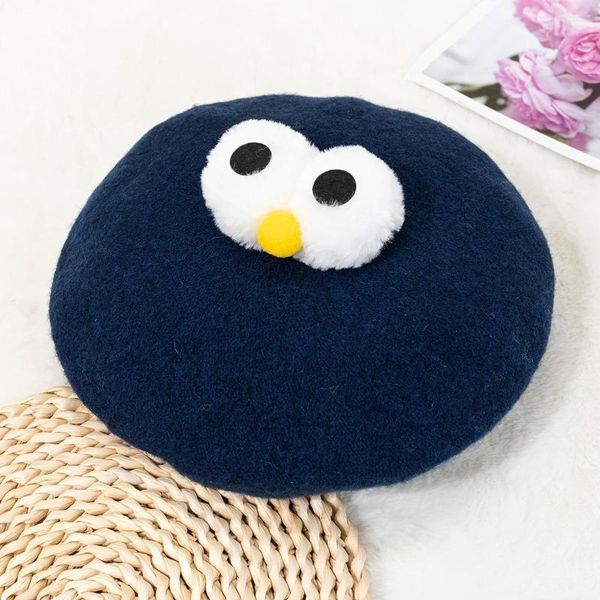 Beanies Funny Eyes Freaky Beret Классический французский стиль Теплая зимняя шапка Симпатичные для женщин Рождественские подарки