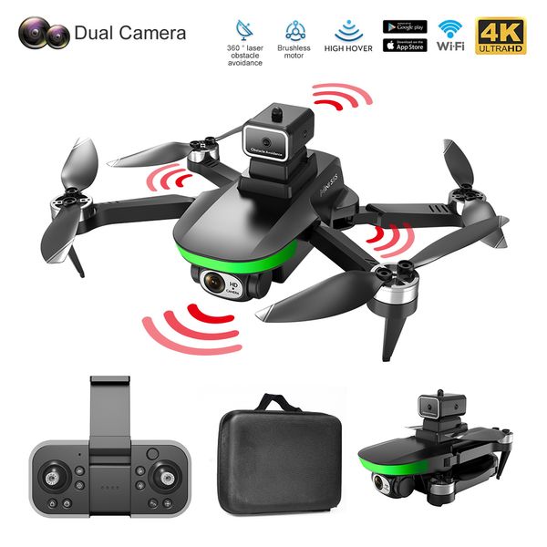 S5S Mini Drone 6K Profesional 8K HD Camera Wifi FPV Evitamento ostacoli Fotografia aerea Quadcopter pieghevole Rc Distanza 1200M