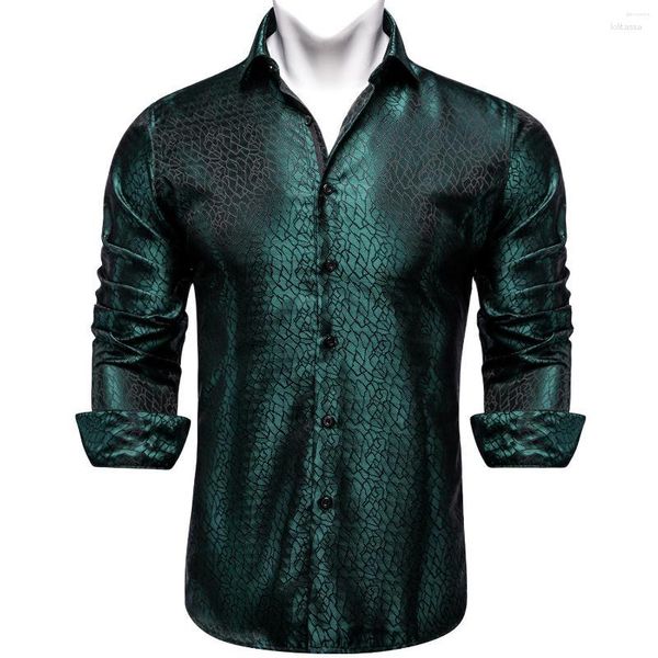 Camicie casual da uomo Uomo verde di alta qualità da uomo Abbigliamento da club Moda a righe da sposa per lo sposo Camicia da uomo a maniche lunghe formale Regali