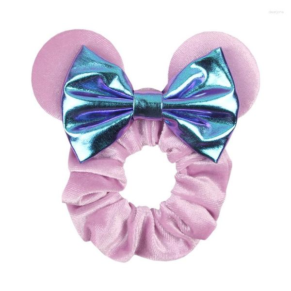 Accessori per capelli Fancy Mouse Ears Cravatte Festival Donna Velvet Scrunchie Paillettes Bow Bands per ragazze Abbigliamento natalizio