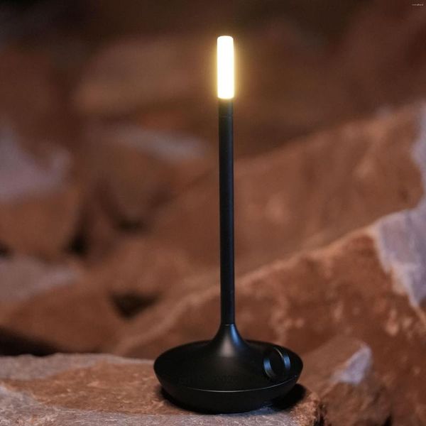 Tischlampen, Lampe für Schlafzimmer, wiederaufladbar, kabellos, Touch-Camping-Kerze, kreative USB-C-Schreibtischdekoration