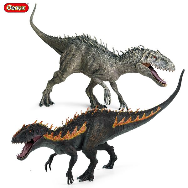 Brinquedos de transformação Robôs Oenux Dinossauros Brinquedo Savage Jurassic Indominus Rex Indoraptor Action Figures Boca Aberta PVC Coleção Toy Kids Gift 230621