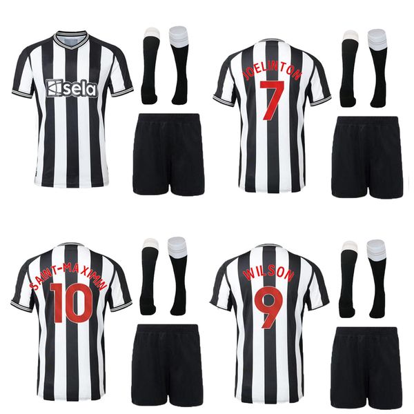 23 24 camisas de futebol Newcass WOOD 2023 2024 kits de futebol infantil BRUNO G. WILSON SHELVEY ALMIRO TRIPPIER camisa de futebol MAXIMIN Camisa