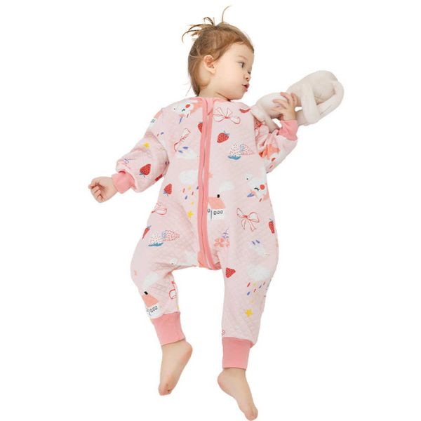 Весна и осень Pure Cotton Baby Sleeping Bags Сумка детская сплит -нога Anti -Kick Quil