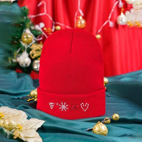 Mützen Weihnachten Schneeflocke Schleife Beanie Strickmütze Herren und Damen Festliches Jahr präsentiert Valentinstagsgeschenk für Sie