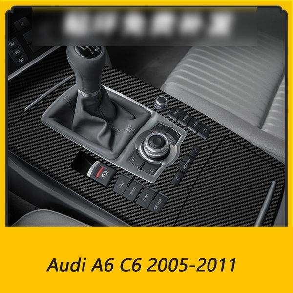 Für Audi A6 C6 2005–2011, selbstklebende Autoaufkleber, Kohlefaser-Vinyl, Autoaufkleber und Abziehbilder, Auto-Styling-Zubehör