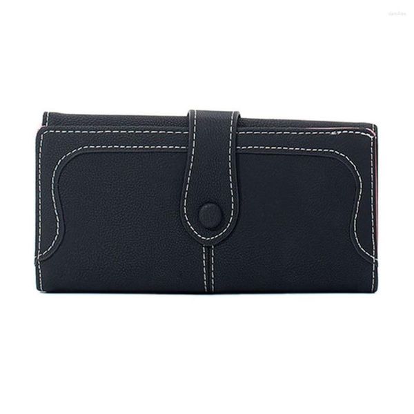 Portafogli Cash Coin Portafoglio da donna Portafoglio portatile Moda Borsa lunga Scomparto multiplo Regalo Tri Fold Resistente all'usura Shopping da viaggio Pelle PU