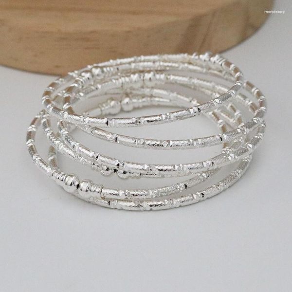 Bangle 6 Pack Classic Silver Bracelets и White Dubai свадебные ювелирные украшения арабские подарки для женщин