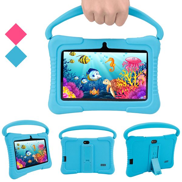 Tablet infantil 7 polegadas Android Tablet 1G RAM 16G ROM WiFi G-sensor caso à prova de choque Brinquedo educacional presente para crianças