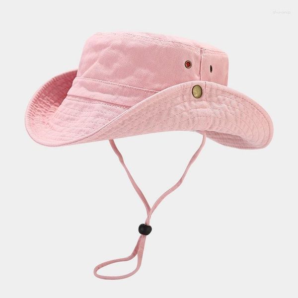 Boinas Bucket Hats Mulheres Verão Chapéu de Sol Esportes ao Ar Livre Pesca Caps Pescador Caps Panama Men Gorro Casquette Muts Chapeau