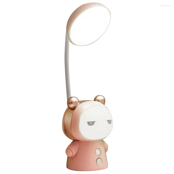 Lampade da tavolo Lampada da notte per bambini Lampada da notte a LED I bambini usano luci decorative da scrivania ricaricabili Cartone animato per studenti in plastica