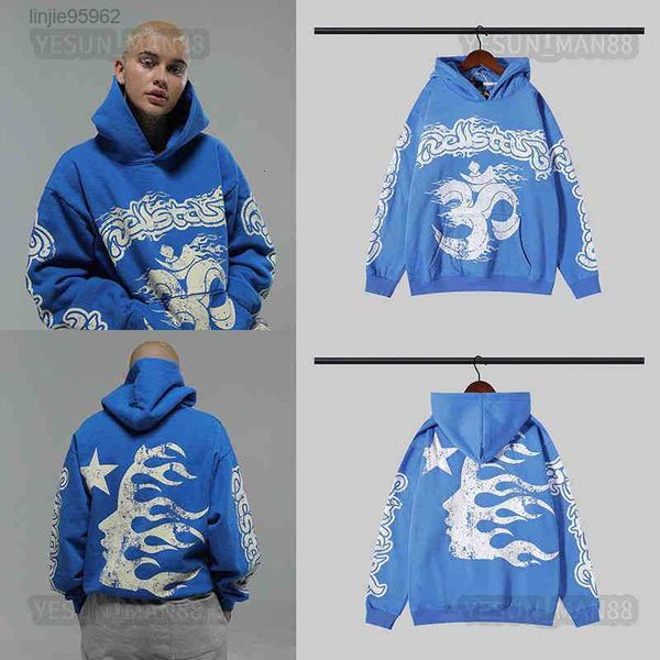 Дизайнер Kanyes Classic Wests Hoodie Fashion Hell Star Printed Mens и Womens Pulver Sweater Hoodedzbix {категория}