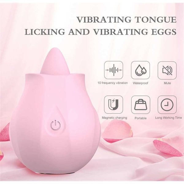 New Tongue e Nianjiao Shaker Produtos divertidos Dispositivo feminino Rose Dance Egg 75% de desconto nas vendas on-line