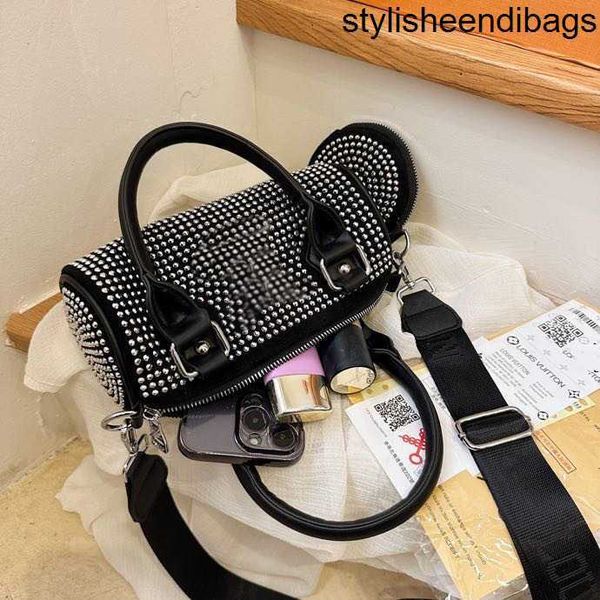 Stylisheendibags Fashion Borse da donna cilindro portatile Nuova catena di spalla diamante con diamante Versatile Borsa madre