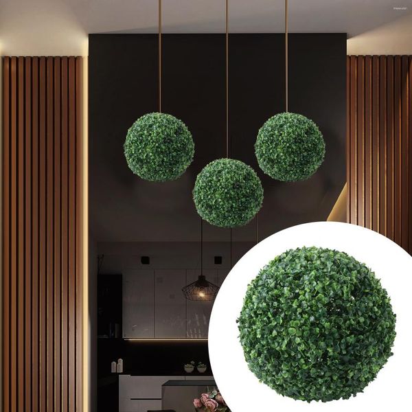 Fiori decorativi Simulato Milano Ball Soffitto Erba Grandi fioriere per interni Fiori finti in plastica per ufficio Mini piante artificiali