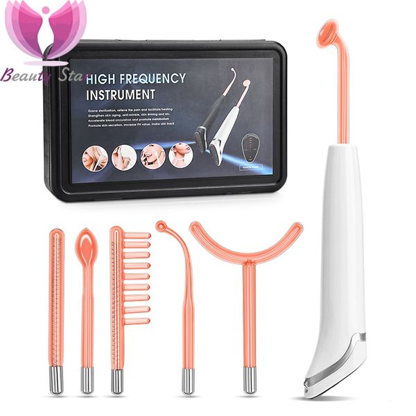 Massaggiatore viso Touch Screen Tubi per elettroterapia ad alta frequenza Macchina cosmetica Cura della pelle Viso Bellezza Spa dispositivi per uso domestico 230621