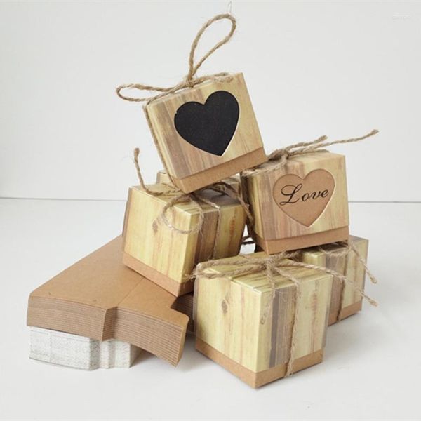 Confezione regalo 20/10 pezzi Scatole di caramelle Decorazione di nozze Cuori innamorati Bomboniere Scatole per imballaggio Natale Matrimonio Compleanno