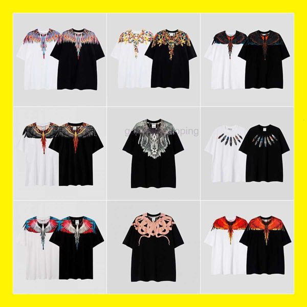 Mb Kurzarm Python Löwenkopf Farbe Feder Flügel T-shirt Trendige Marke Lose Paar Kostüm Kleid Summerk8twENOR