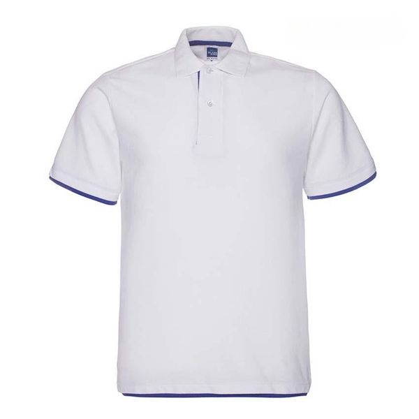 2023 Designers de marcas de moda polos masculinas camisetas casuais gola redonda cor sólida sem bordados camisa polo de algodão gola alta camisas polos de luxo tamanho XS-5XL