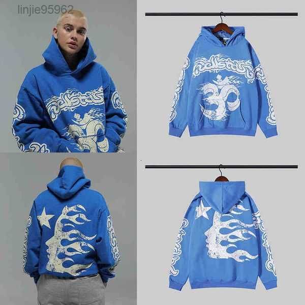 Дизайнер Kanyes Classic Wests Hoodie Fashion Hell Star Printed Mens и Womens Pulover Свитер с капюшоном 1LC47 {категория}