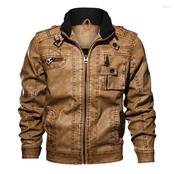 Männer Jacken Winter Marke Leder Jacke Männer Plus Größe XL-5XL Vintage Kausalen Motorrad PU Mantel Jaqueta De Couro Masculino