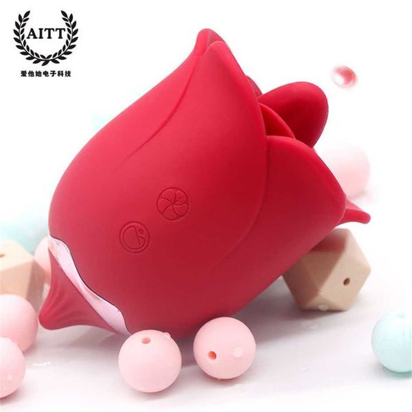 Novo Shaker Feminino Fun Sex Products Tongue Device Rose Egg Jumping Mamilo Estimulador com 75% de desconto nas vendas on-line