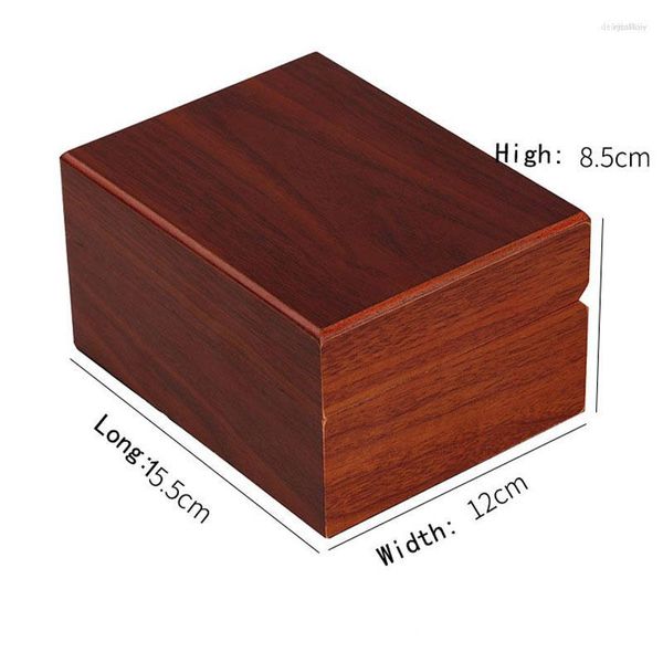 Uhrenboxen Mode Clamshell Holz Geschenkbox Einzelaufbewahrungskoffer Armbanduhr Display Reise tragbar