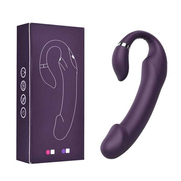 Nuovo vibratore femminile a forma di C con doppio motore 10 frequenza che tira il bastone da massaggio del punto G giocattolo del sesso per adulti Sconto del 75% Vendite online