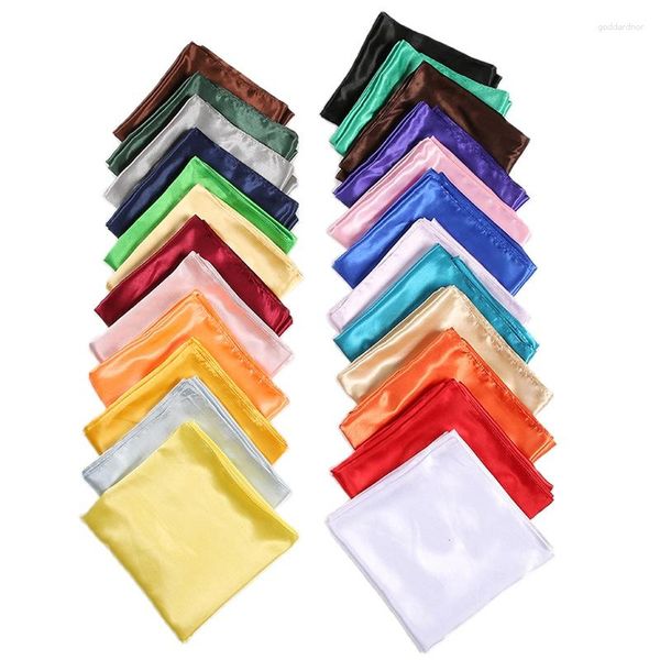 Cachecóis Cachecol De Seda De Cetim 60/90/110Cm Quadrado Carre De Soie Femme Feminino Cachecol de Cabelo Quatro Estações Muçulmano Hijab Bandana Sólida