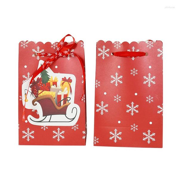 Geschenkpapier 4 Stück hochwertige Weihnachtstüten Papier Keks Süßigkeiten Verpackungsbeutel Dekoration für Zuhause Weihnachten Kinder Navidad 2023