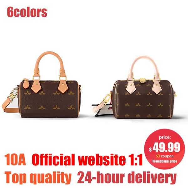 M81085 NANO SPEEDY 20 25 Сумки Винтажные женские мужские сумки с плечевым ремнем Вещи для путешествий Кожаная сумка-клатч Weekend Высокое качество S Дизайнеры