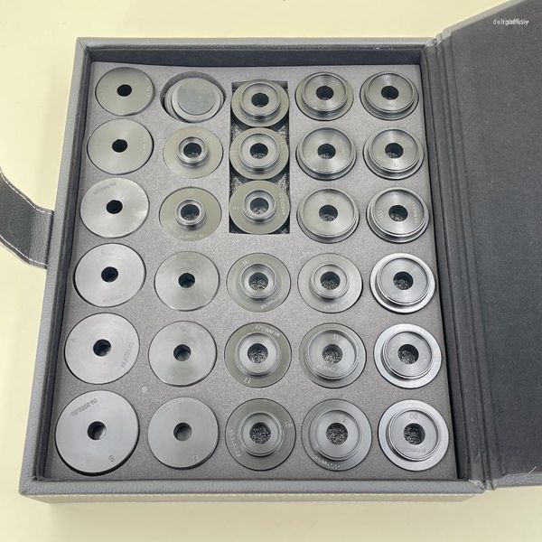 Strumenti per la riparazione dell'orologio W7947 Assortimento di 29 pezzi Kit di strumenti per aprire la copertura del vetro anteriore dello strumento di rimozione del cristallo per molti orologi Deli22