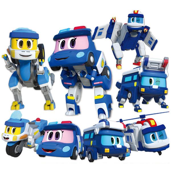 Brinquedos de transformação Robots est Big ABS Gogo Dino Explore Deformation Car/Airplane/Motorcycle with Sound Action Figures Transformation Dinosaur Toys 230621