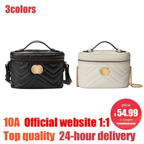 Marmont Kit da toilette da toilette da donna Totes Vanity Leather Cosmetic Box Pochette Designer Borsa a tracolla per trucco da uomo Cross Body Fashion